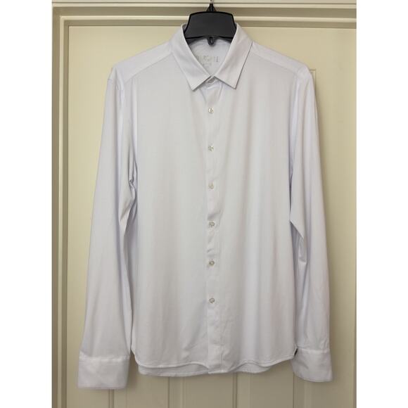 Barbell Apparel Motive Dress Shirt Mens M White Performance Stretch - Picture 3 of 10